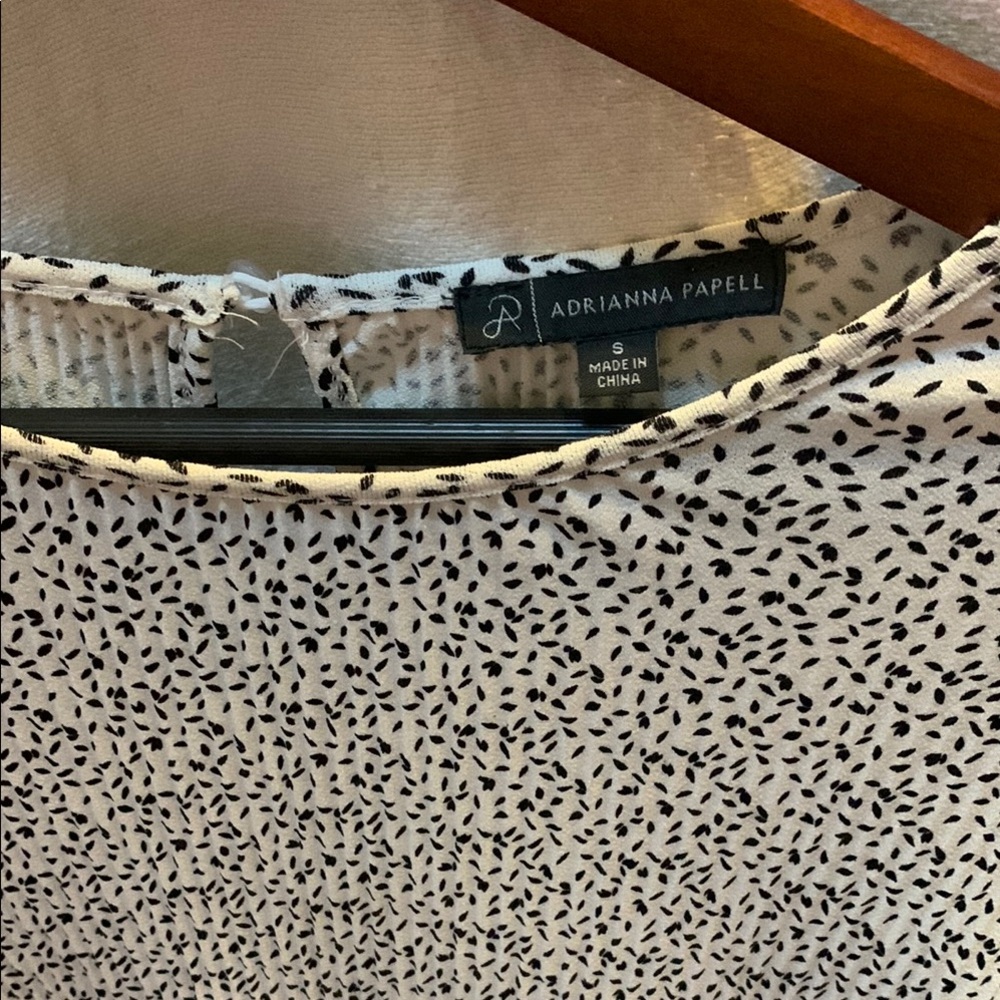 Adrianna Papell Black and White Patterned Top
